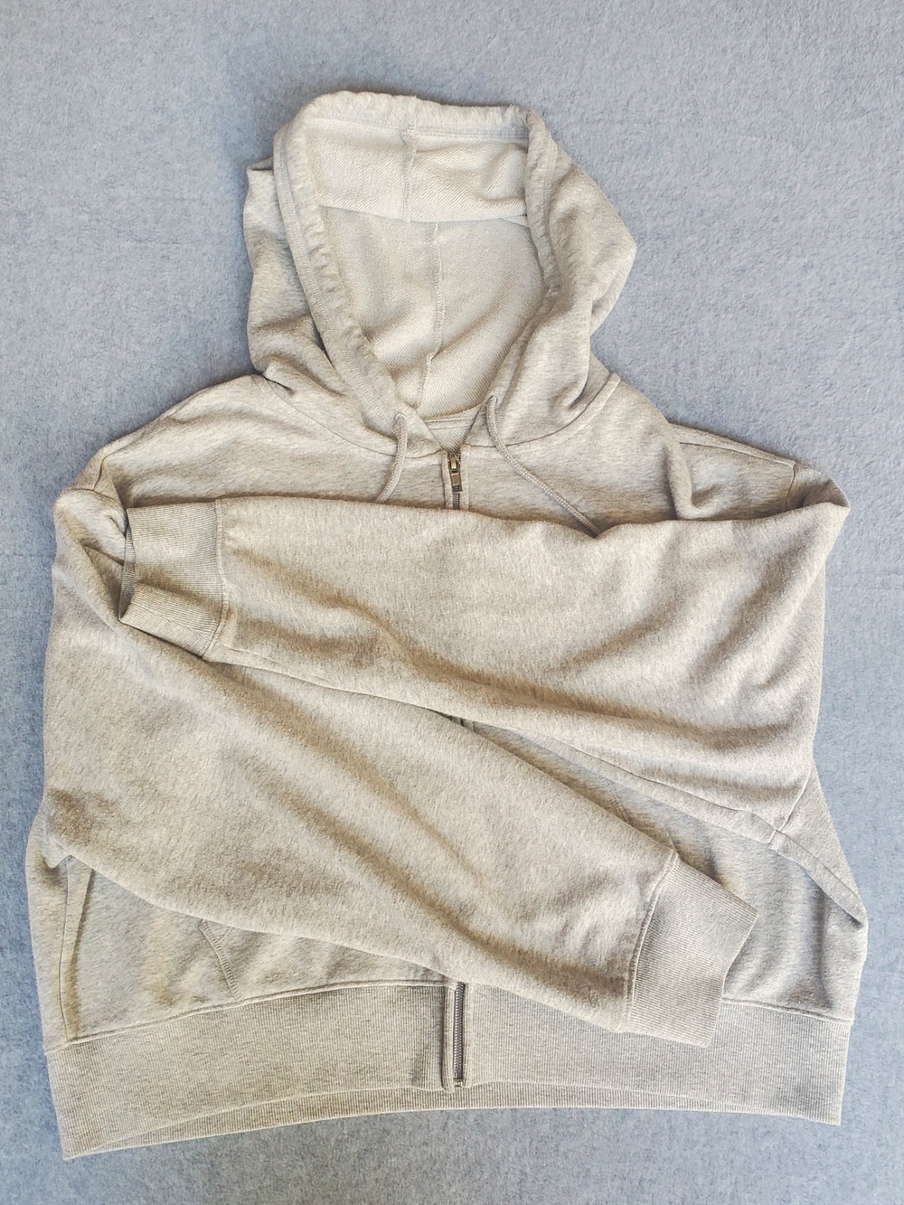 No Boundaries Light Gray Half-Zip Hoodie